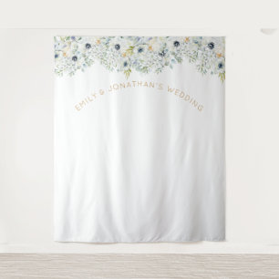 Bloemen groen bruiloft partij foto achtergrond wandkleed