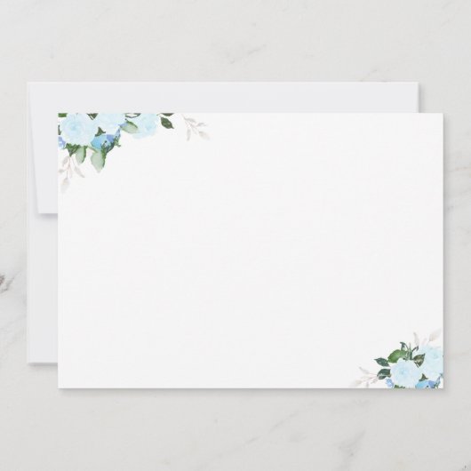 Bloemen groen | doopuitnodiging kaart (Achterkant)