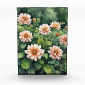 Bloemen Groen Elegante Waterverf Fotoblokken (Voorkant)