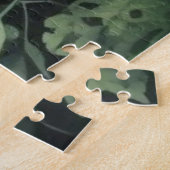 Bloemen Groen Elegante Waterverf Legpuzzel (Zijkant)