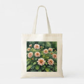 Bloemen Groen Elegante Waterverf Tote Bag (Achterkant)