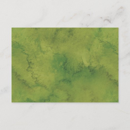 Bloemen Groen Foliage Bruiloft Wishing Well Informatiekaartje (Achterkant)