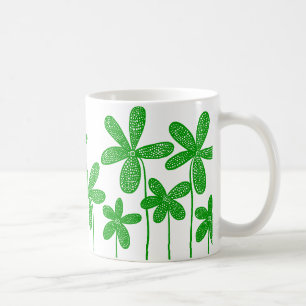  bloemen - groen koffiemok