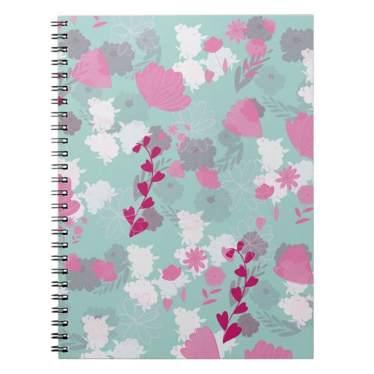 bloemen groen notitieboek (Voorkant)