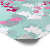 bloemen groen poster (Hoek)