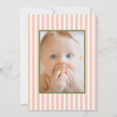 Bloemen Groen roze Groovy Een Baby Eerste Verjaard Kaart (Achterkant)