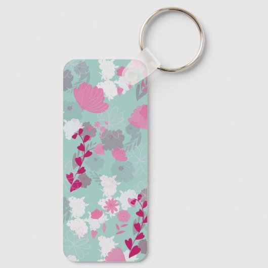 bloemen groen sleutelhanger (Achterkant)