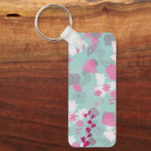 bloemen groen sleutelhanger (Voorkant)