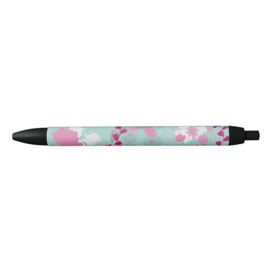 bloemen groen zwarte inkt pen (Voorkant)