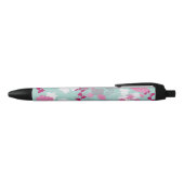 bloemen groen zwarte inkt pen (Bovenkant)