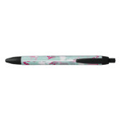 bloemen groen zwarte inkt pen (Achterkant)