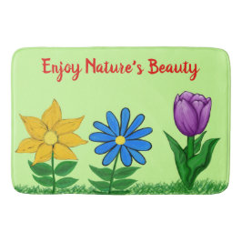  Bloemen Groene Badmat