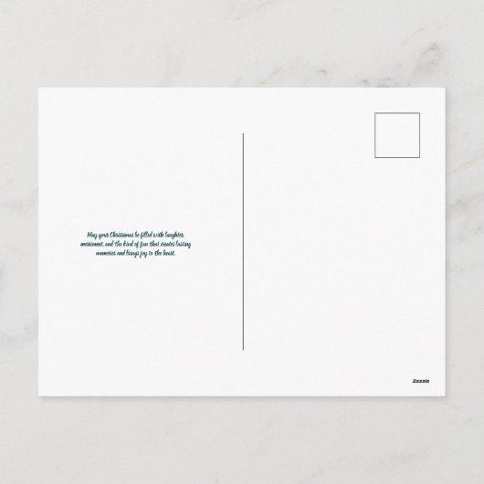 Bloemen Groene Kerstmis Feestdagenkaart (Achterkant)