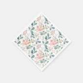 Bloemen Groene Perzik Bloemen Verjaardag Douche Tr Servet (Hoek)