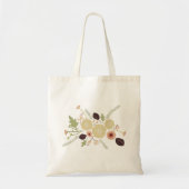 Bloemen Groene perzik motief Tote Bag (Voorkant)