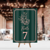 Bloemen Groene Streep Bruiloft Kaart