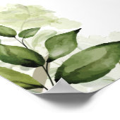 Bloemen Groene Verlovingsfeest Welkomstbord Poster (Hoek)