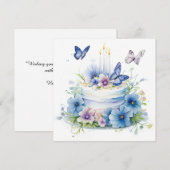 Bloemen Groeten: betoverde tuin Verjaardag Kaart (Voorkant / Achterkant)