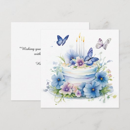 Bloemen Groeten: betoverde tuin Verjaardag Kaart (Voorkant / Achterkant)