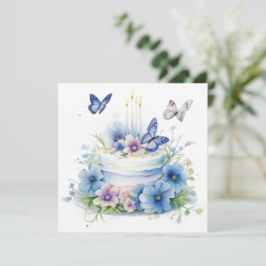 Bloemen Groeten: betoverde tuin Verjaardag Kaart (Staand voorkant)