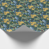 Bloemen grote bloemen: donkergroen  cadeaupapier (Hoek)