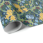 Bloemen grote bloemen: donkergroen  cadeaupapier (Rol Hoek)