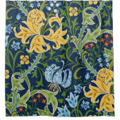 Bloemen grote bloemen: donkergroen douchegordijn (Voorkant)