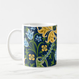 Bloemen grote bloemen: donkergroen koffiemok