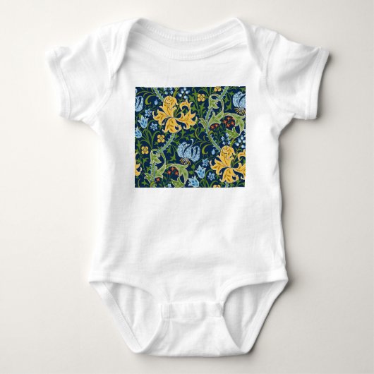 Bloemen grote bloemen: donkergroen romper (Voorkant)