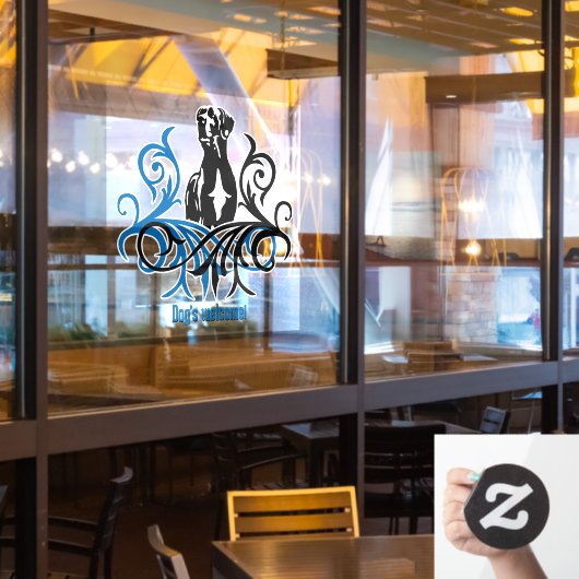 Bloemen Grote Deen Sticker / Cling (Restaurant Raam)