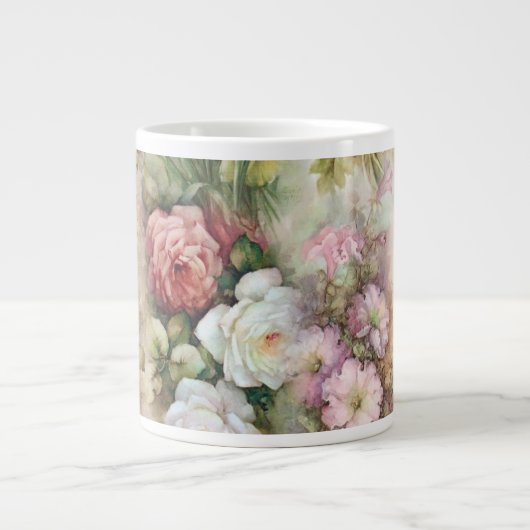  bloemen grote koffiekop (Voorkant)