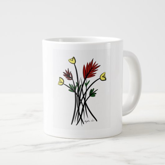 Bloemen Grote Koffiekop (Voorkant rechts)