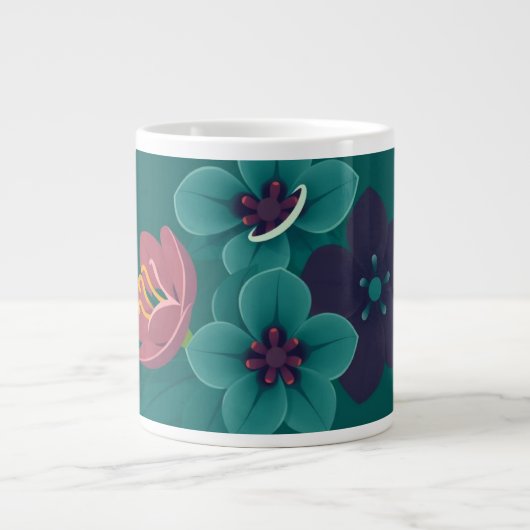Bloemen Grote Koffiekop (Voorkant)