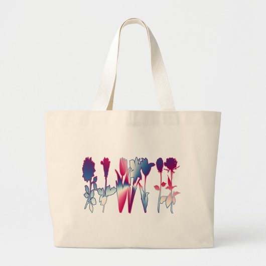 Bloemen Grote Tote Bag (Voorkant)