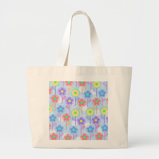 Bloemen Grote Tote Bag (Voorkant)
