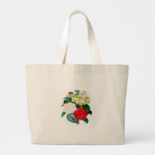  bloemen grote tote bag (Achterkant)