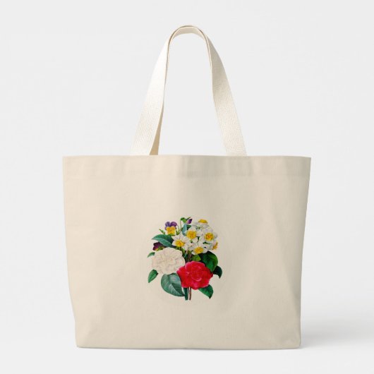  bloemen grote tote bag (Achterkant)