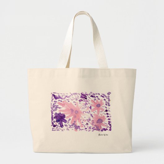 Bloemen Grote Tote Bag (Voorkant)