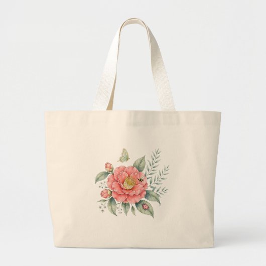 bloemen grote tote bag (Voorkant)