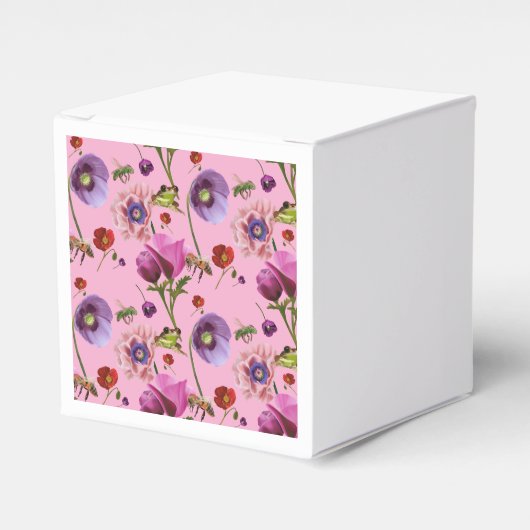 Bloemen gunstdoos bedankdoosjes (Voorkant Zijde)