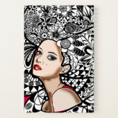 Bloemen Haar Lady Notitieboek (Achterkant)