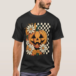 Bloemen Halloween Herfst Pompoen T-shirt