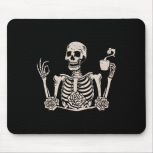 Bloemen Halloween Vrouwen Mannen Funny Skeleton Dr Muismat