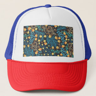 Bloemen Hand getekend: Creatief Naadloos Trucker Pet