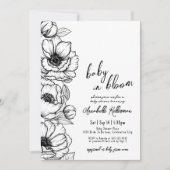 Bloemen Hand getrokken grillig Baby shower Kaart (Voorkant)