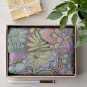Bloemen Hand-getrokken Whimsy Pastel Botanische Pa Tissuepapier (Geschenk)