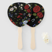 Bloemen Handwaaier (Voorkant en achterkant)