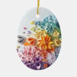 Bloemen hanger keramisch ornament