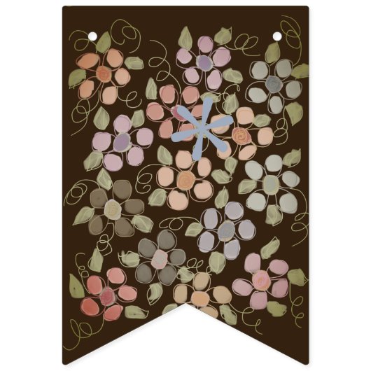 Bloemen Happy Birthday Banner (Eerste vlag)