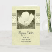  bloemen Happy Easter Brother Sister in Law Feestdagen Kaart (Voorkant)
